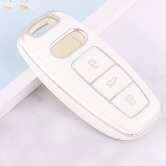 Soft TPU Car Remote Key Case Cover Shell Fob for Audi A3 A4 B9 A6 A7 4K A8 E-Tron Q5 Q8 C8 D5 SQ8 Key Protection Bag Accessories