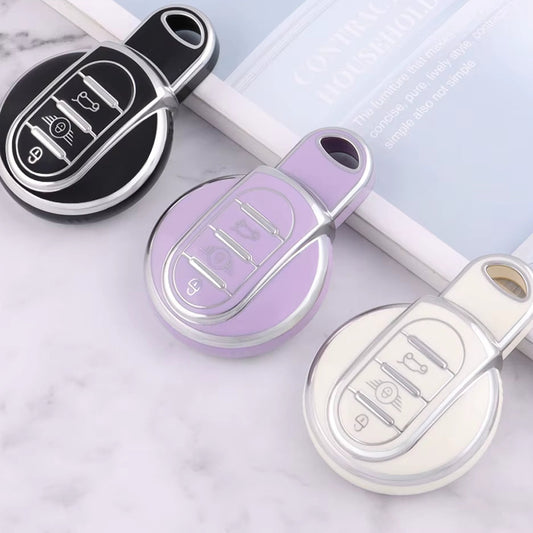 TPU Car Key Case Cover for BMW MINI COOPER S ONE JCW F54 F55 F56 F57 F60 CLUBMAN COUNTRYMAN Remote Fob Holder Shell Keychain